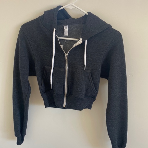 American Apparel Jackets & Coats American Apparel Super Cropped Zip